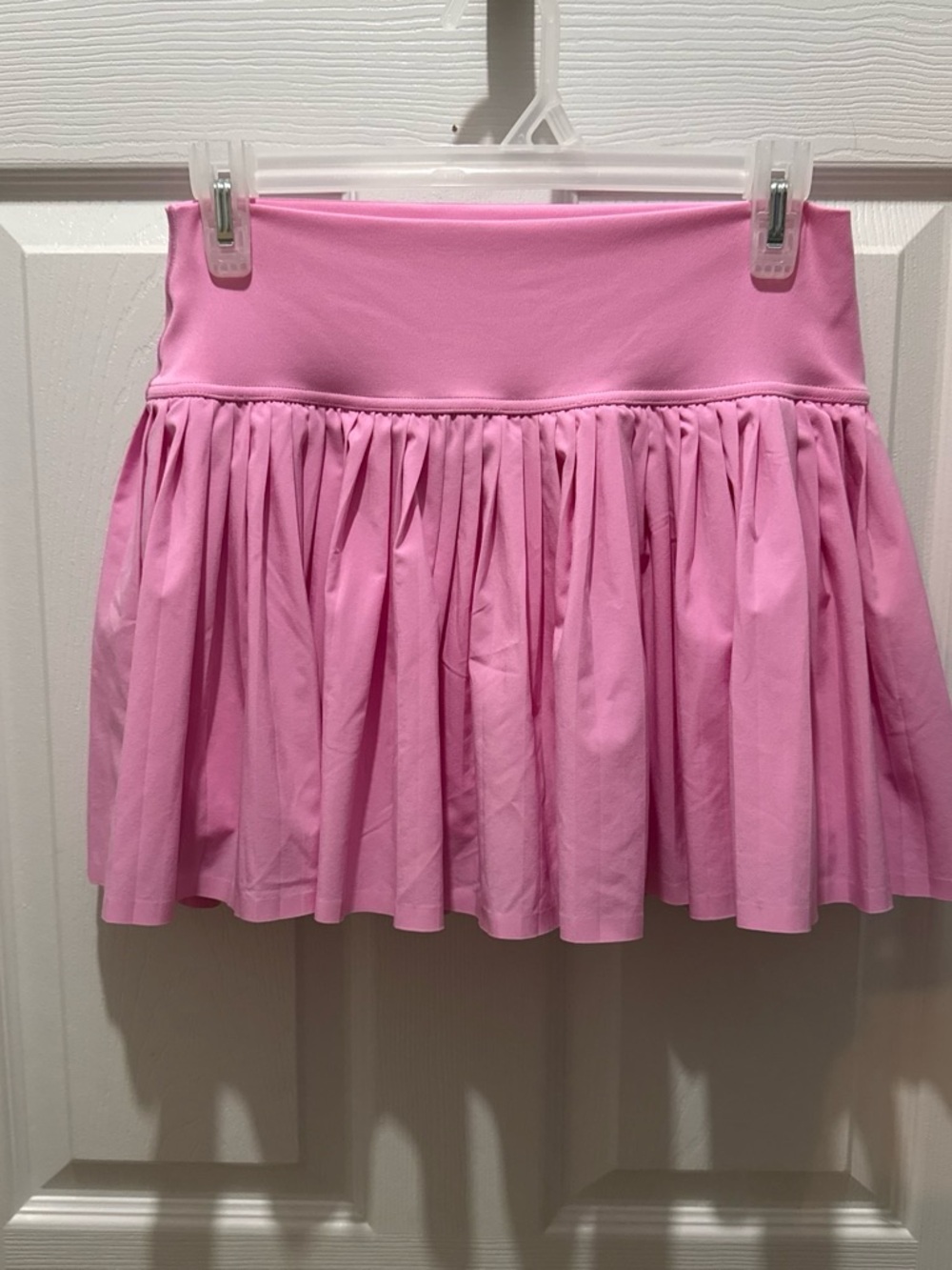 aerie Pink Gathered Skater Mini Skirt